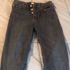 Zara high rise button fly